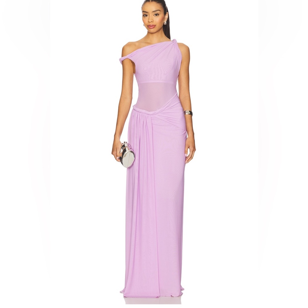 MISHA COLLECTION One-Shoulder Lilac Dress